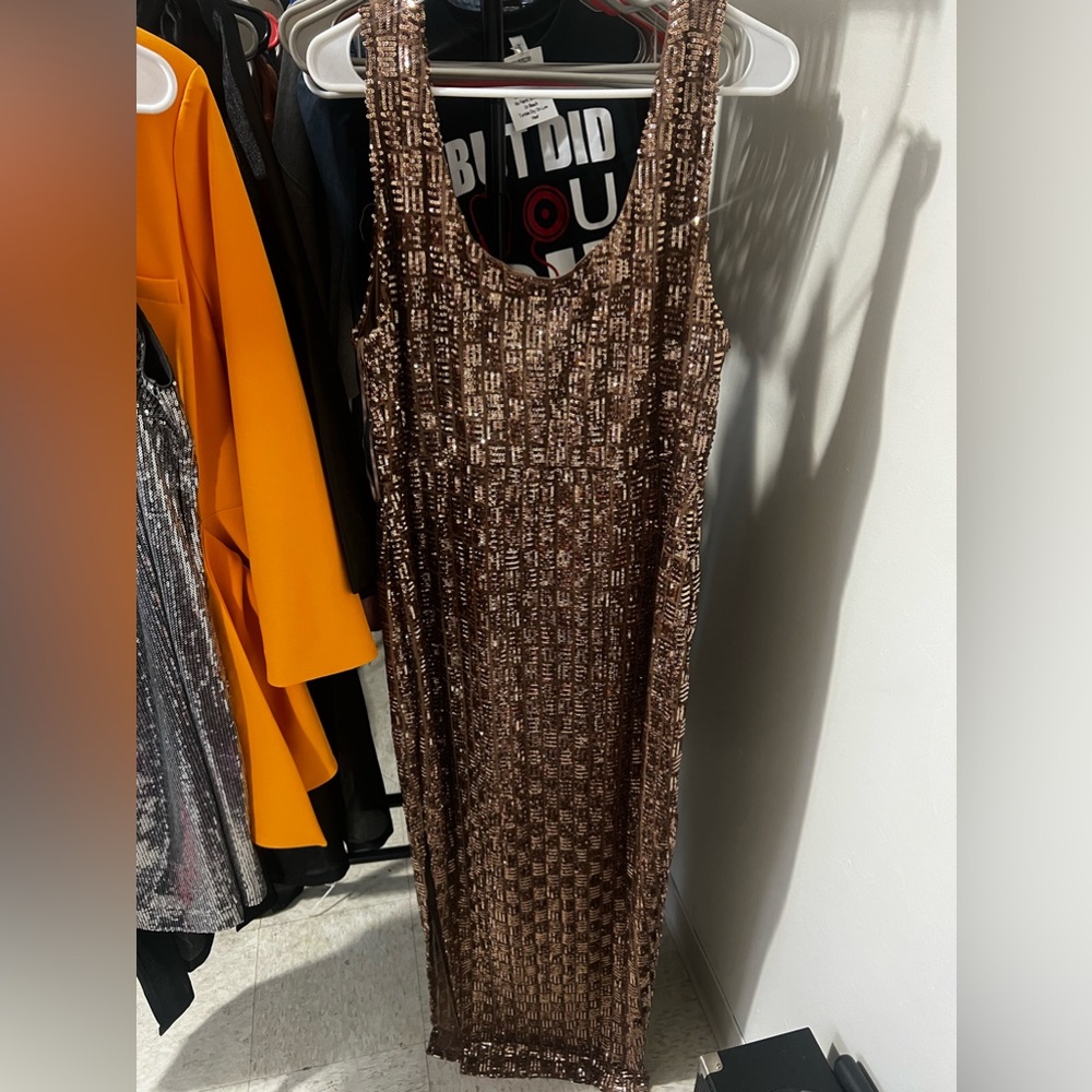 Brown Sequin Gown